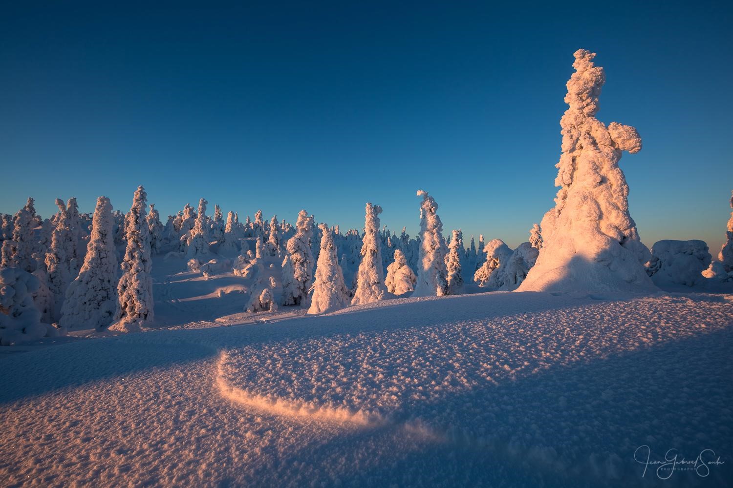paysage Laponie au crépuscule